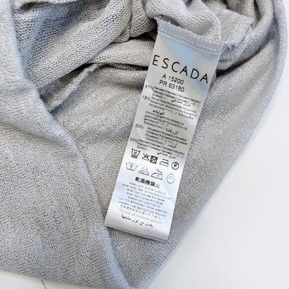 ⚡️SOLD⚡️ escada short sleeve light knit cardigan top - Picture 7 of 8